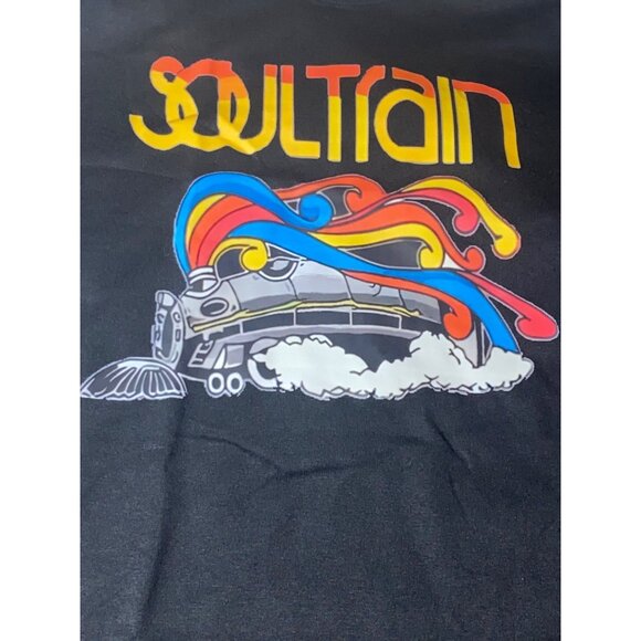 Soul Train Black Graphic T-Shirt XL Cotton Unisex Short Sleeve Retro Style - Picture 1 of 5